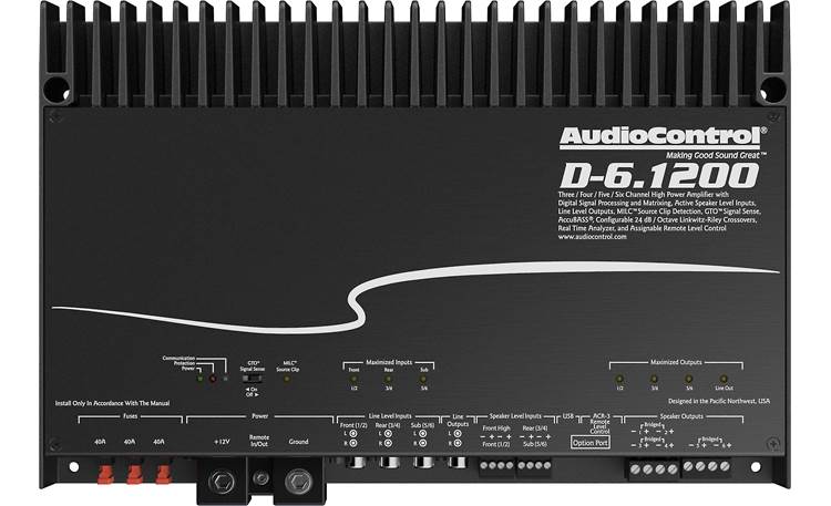 AudioControl D-6.1200 D Series 6-channel car amplifier with digital signal processing